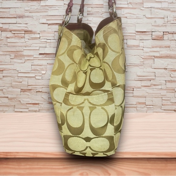 Coach Gold and Brown Shoulder Bag - Picture 4 of 11